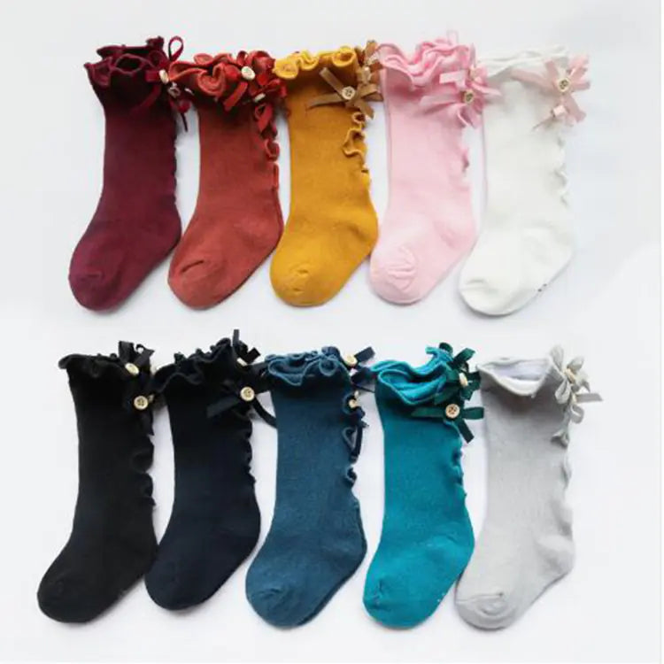 Baby Bowknot Ruffled Socks (Bows and Ruffles Design)