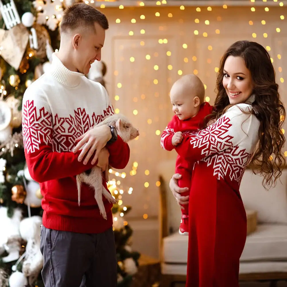 New Christmas Parent-Child Jacquard Sweater/ matching sweater
