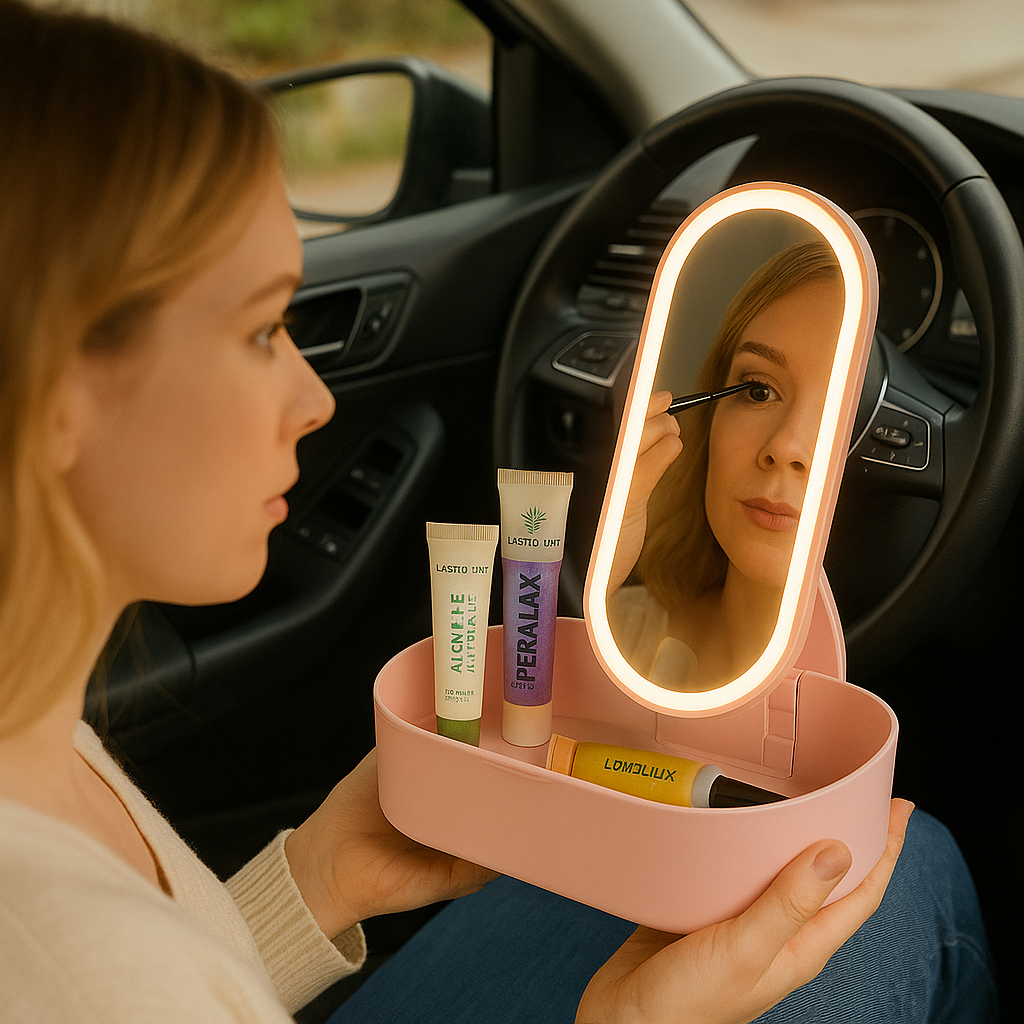 LED Makeup box & Jewelry Case (With Carry-Handle)