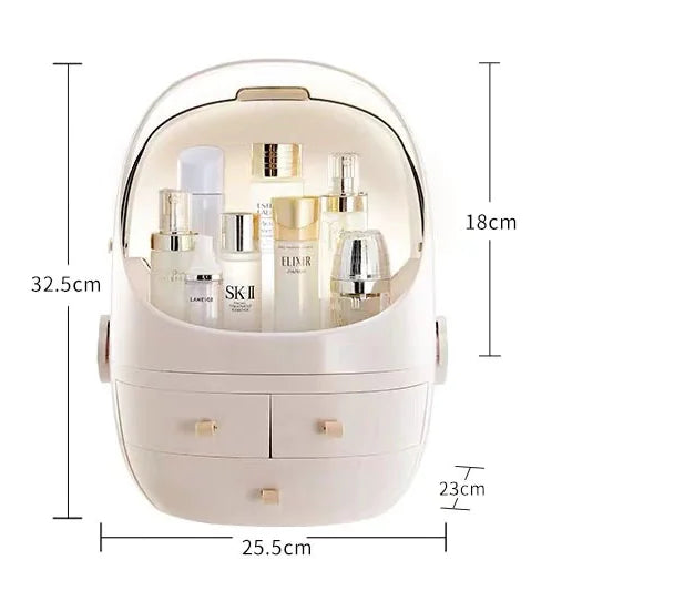 Portable Makeup Organizer Box for Desktop Storage