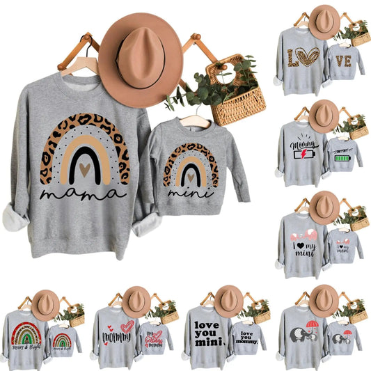 Sweatshirts Mommy and Me Matching Outfits, Long Sleeve Shirts