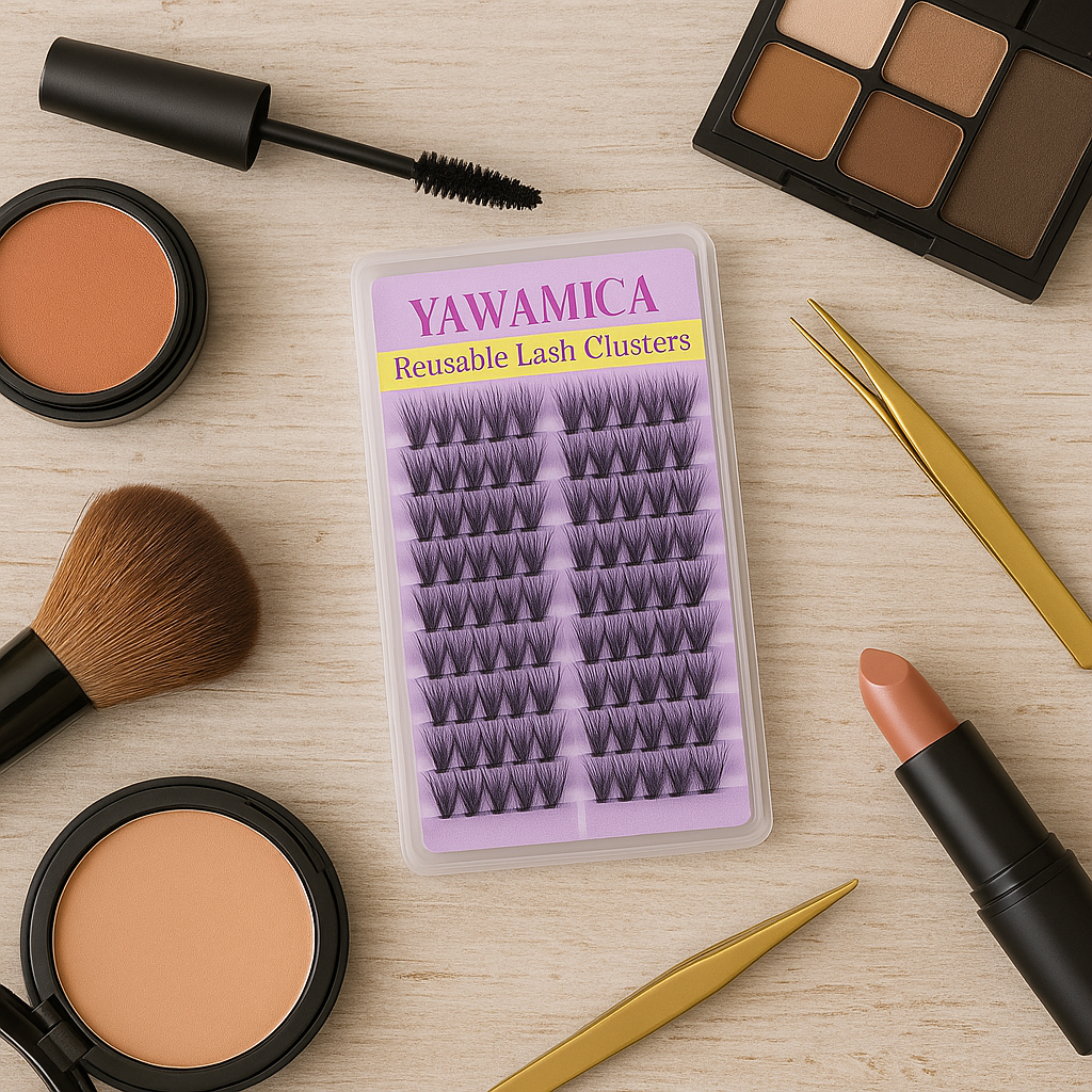 Yawamica Wispy Lash Clusters Natural Cat Eye Lash Extension 10-16mm Cluster Eyelash Extensions C Curl Premade Eyelash Clusters Left & Right Individual Lashes 144pcs DIY Lash for Beginners