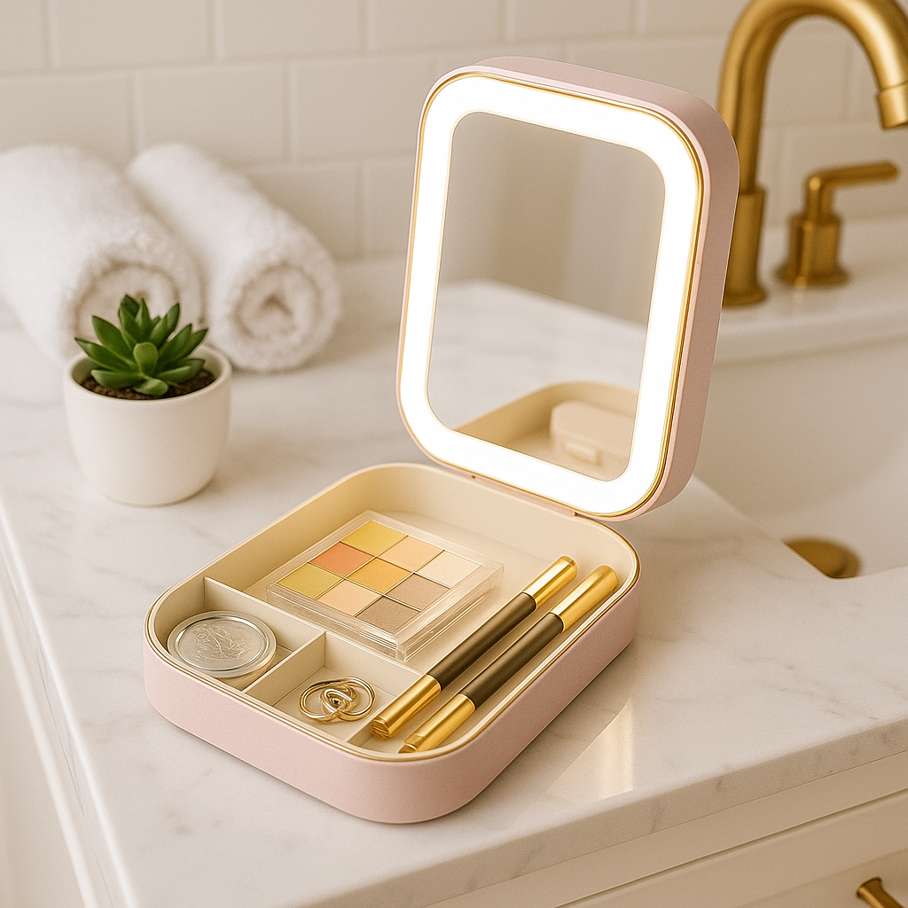 Makeup Storage Box With LED Light