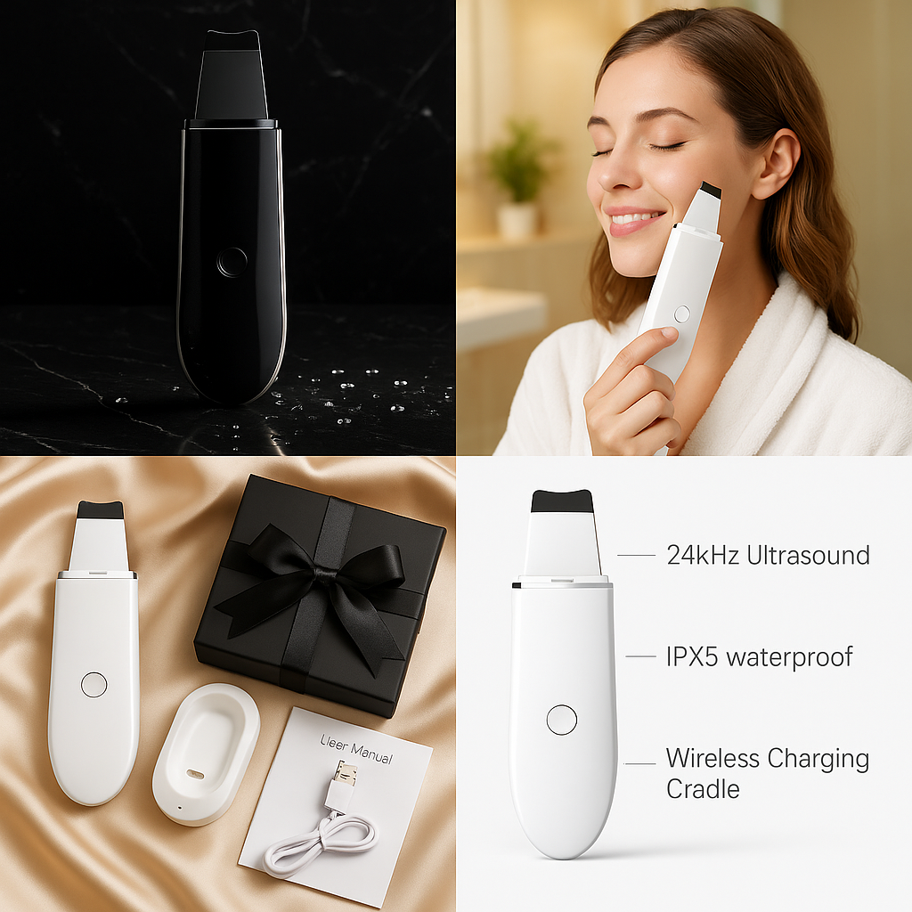 Ultrasonic Face Spatula Skin Scrubber – Wireless