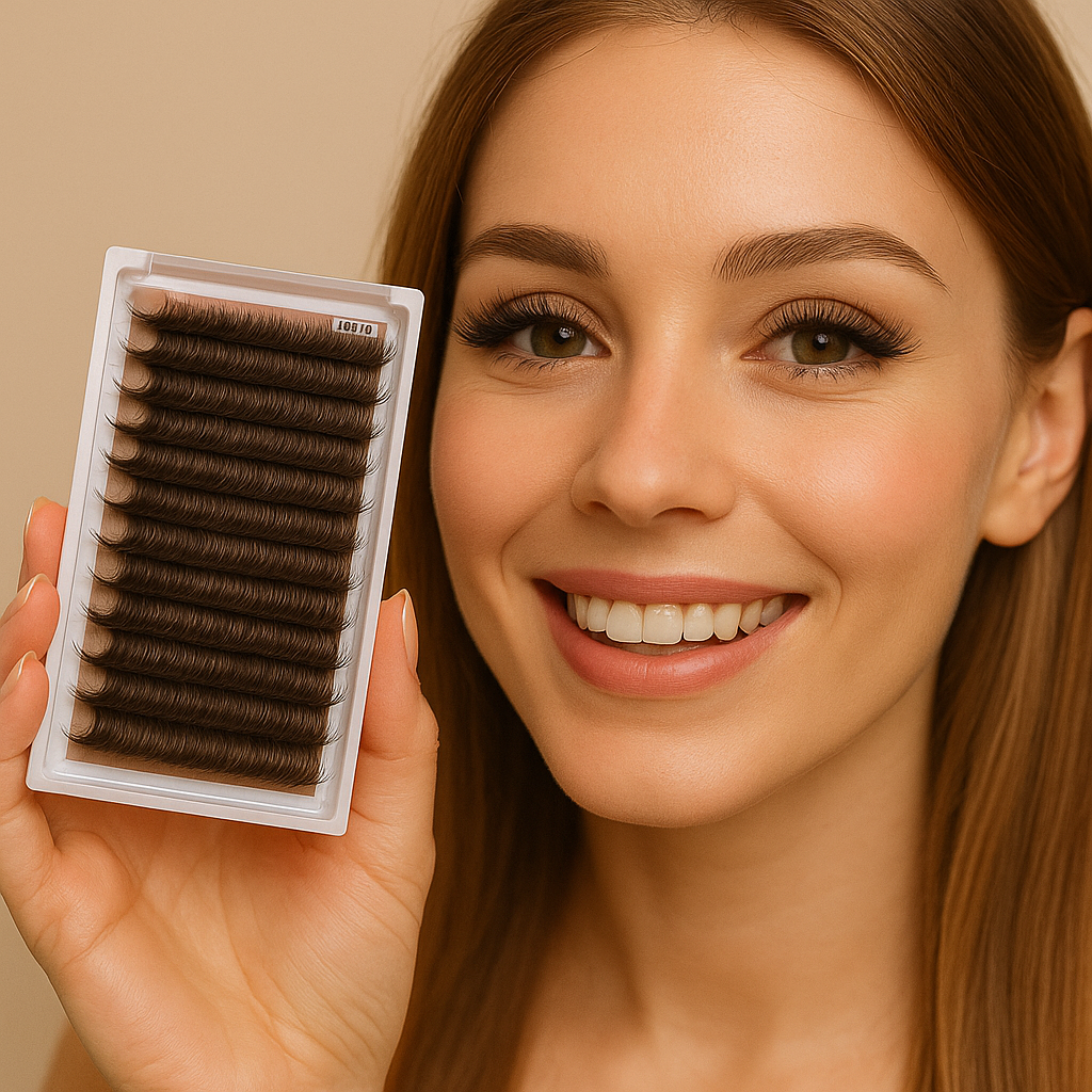 Focipeysa Thick Lash Clusters Fluffy Eyelash Clusters 100D Brown Lash Extensions Volume Individual Eyelash Extensions 14-20mm Clusters Eyelashes Brown Clusters Lashes D Curl DIY Lash Pack