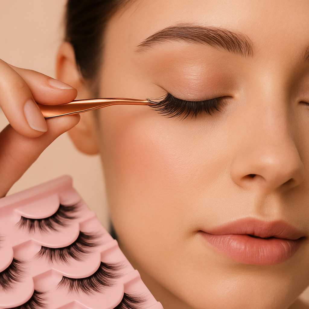 Gjinxi Half Lashes Natural Look Wispy Cat Eye Lashes 10 Pairs Fluffy 3D Faux Mink Eyelash Fox Eye Lashes Curly Lash Short Strip Fake Eyelashes (BY08 8-12MM)