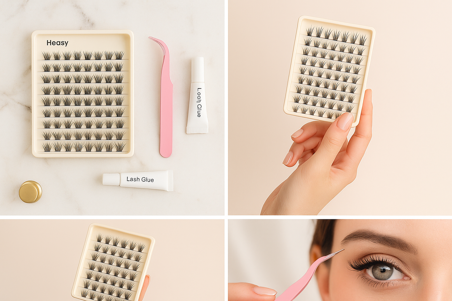 Eyelash Clusters C Curl 144Pcs Lash Clusters 8-16mm Lash Clusters Wide Band Wide Lash Clusters Easy Individual Wispy Fluffy Lash Clusters Kit for Beginners Diy Lash Extension (C Curl 8-16mm)