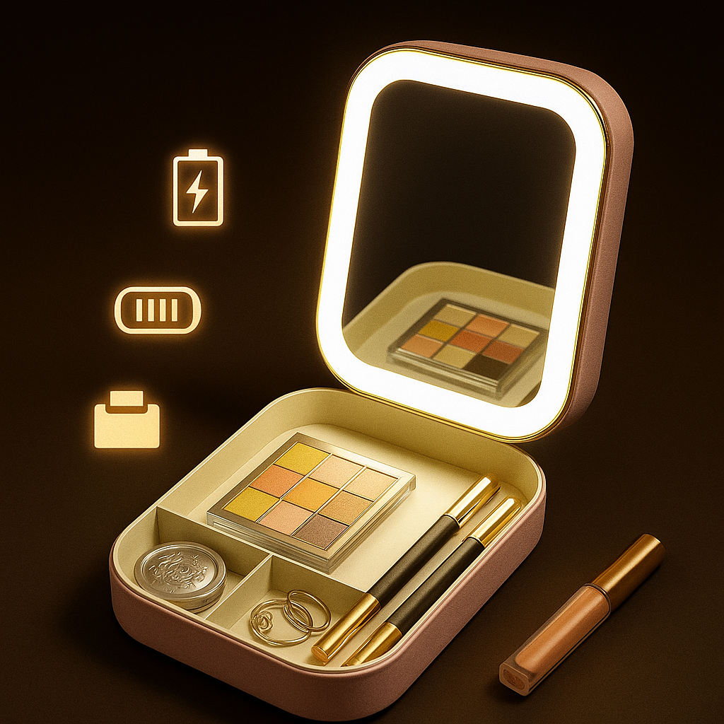 Makeup Storage Box With LED Light