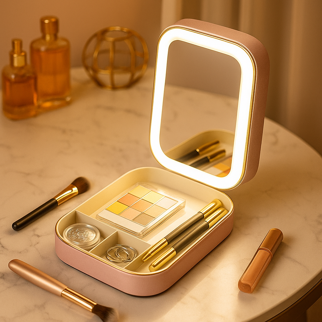 Makeup Storage Box With LED Light